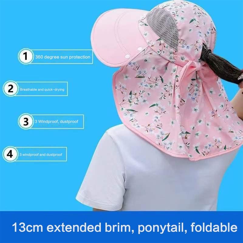 Sun Hat Female Summer Hat Cover Face Sun Hat All-match Summer Hat with B