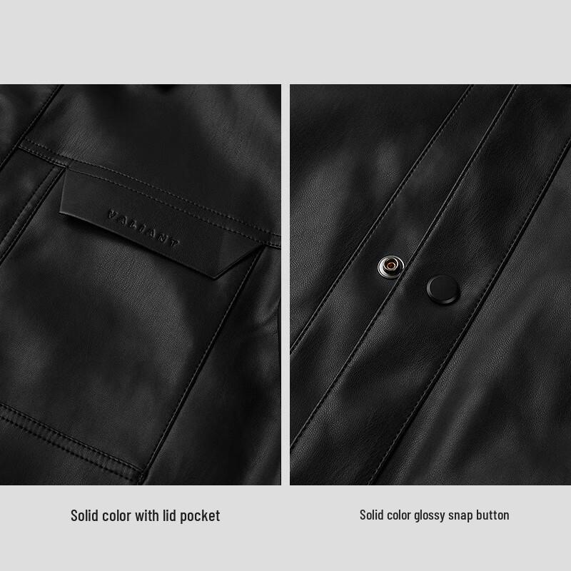 HLA Herren Winterjacke aus geprägtem PU-Leder