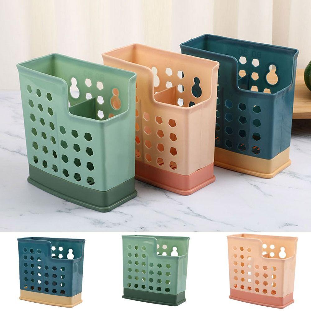 

Hollow Chopsticks Cage Double Grids Cutlery Holder Multifunctional Chopstick Drying Rack Kitchen розовый