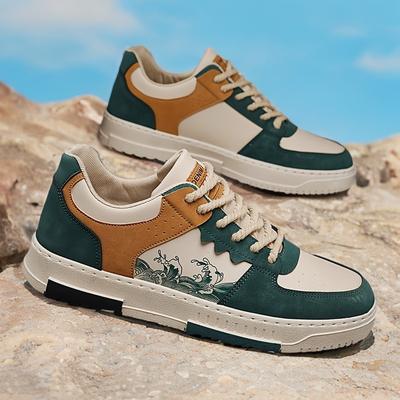 Nouvelles Chaussures de Skateboard Rétro pour Hommes, Chaussures de Sport Décontractées Oversize, Baskets Tendance Respirantes, Adaptées aux Activités de Plein Air