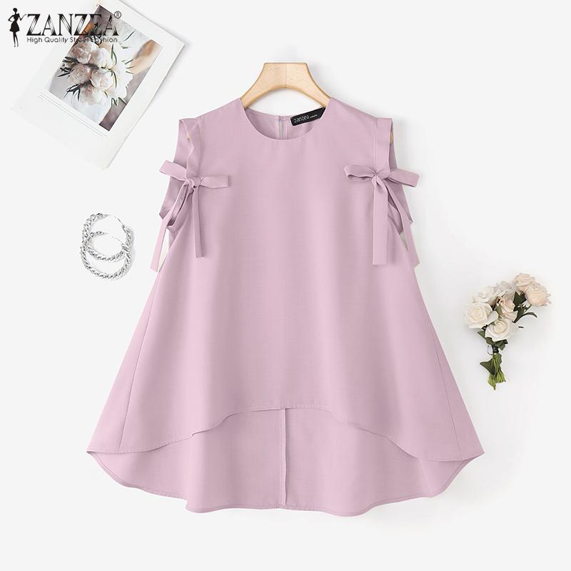 ZANZEA Women Summer Casual Round Neck Loose Sleeveless Tank Tops