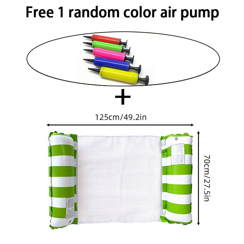 Pool Hammock Inflatable Floating Bed Chair Breathable Mesh Lounger for Adults Perfect for Beach Lake Vacation Swimming Pool