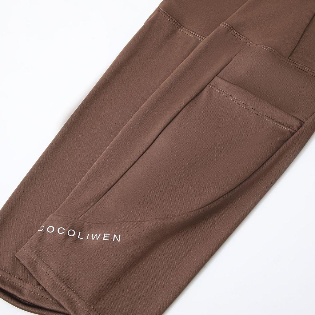 High-Waisted Women's Leggings: Perfect for Autumn and Spring, Hip-Lifting, Tight-Fitting, Ideal for Yoga, Sports, Fitness, with Barbie Pockets.
