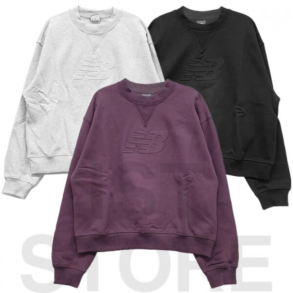 

New Balance Женский свитшот оверсайз с тисненым большим логотипом nbnce4S082 (15)Gray/085(S)
