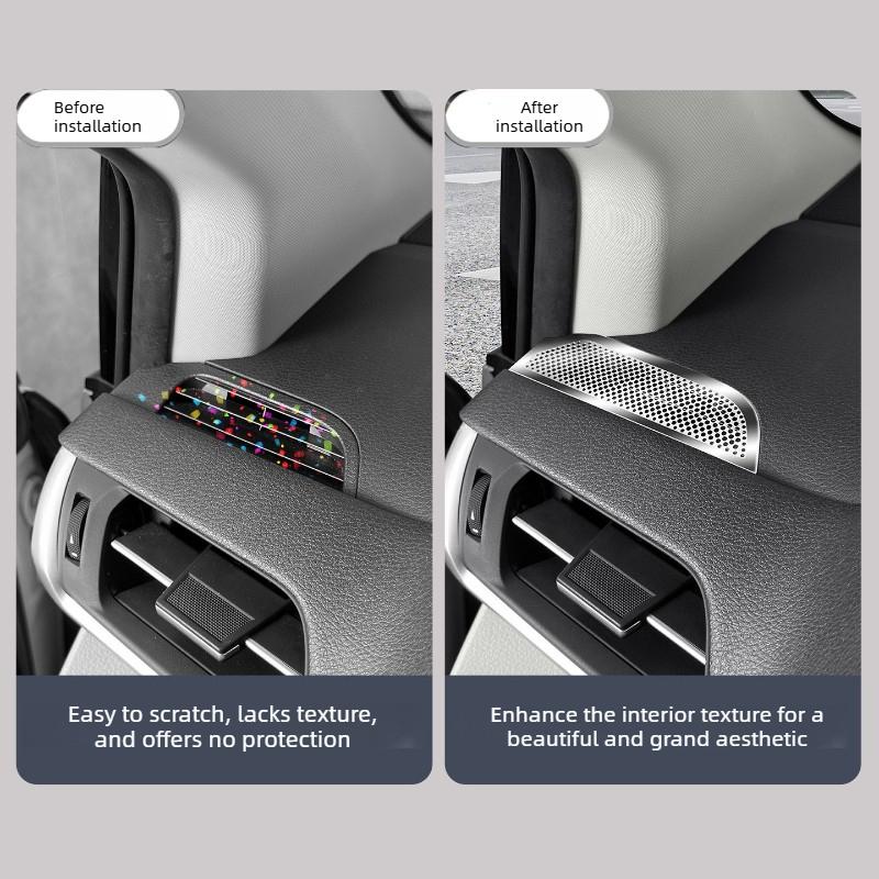 For Toyota Sienna Granvia Dashboard Side Vent Cover Stainless Steel Original Car Mesh Design Anti-dust Anti-foreign