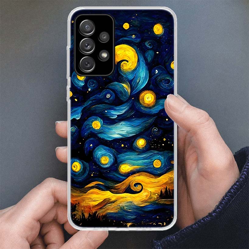 Starry Night Van Gogh Art Phone Case For Samsung Galaxy A17 A16 A56 A15 A55 A14 A54 A13 A53 A36 A35 A34 A33 A26 A25 A24 A23 A05S
