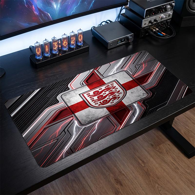 England Football Crest Mouse Pad, Extended Non Slip Rubber Desk Mat for Gaming Office Laptop Fan Gift