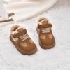 1-8Y Children's Shoes Autumn Winter Baby Boys Girls Black Cotton Plush Warm Shallow Boots Little Kids Casual Sports Shoes