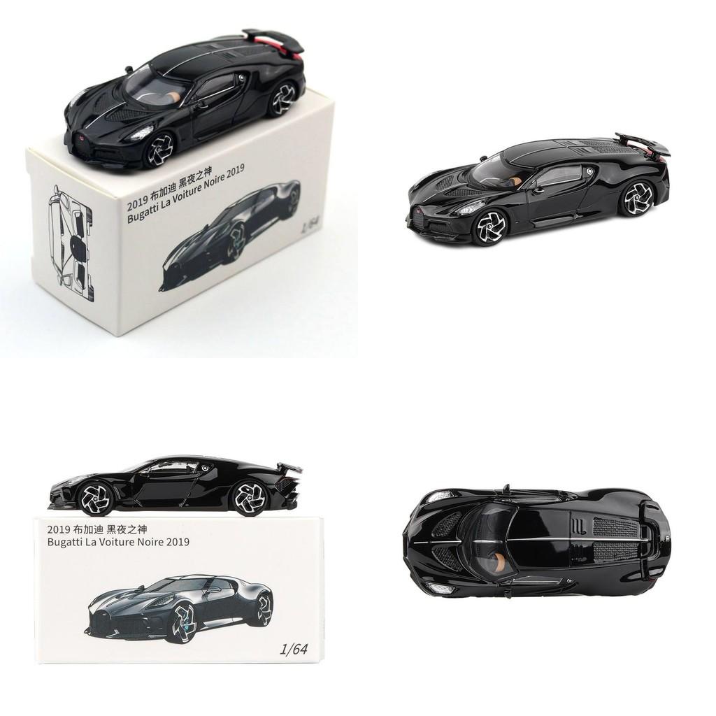 Black Night Bugatti Alloy Car Model 164 Festival Gift Collectors Display Toys