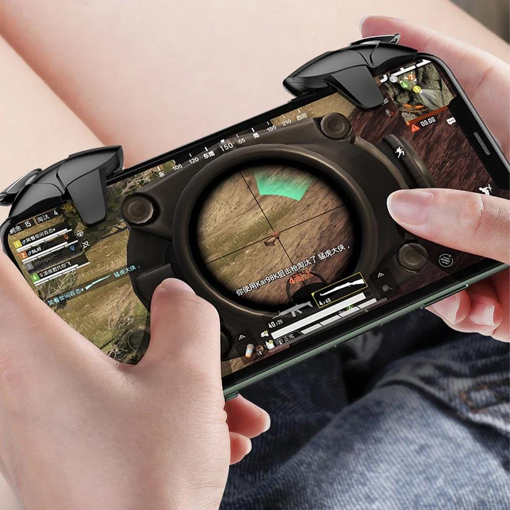 Mobile Phone Game Trigger Fire Button Handle Shooter Gamepad Joystick for PUBG Shoot Aim Key L1R1 Controller for IOS Android