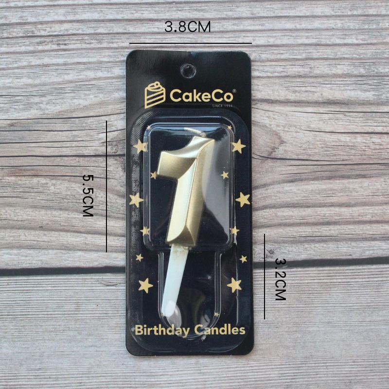 New Creative Birthday Cake Party Birthday Decoration Three-dimensional Golden Diamond Large Number Candle