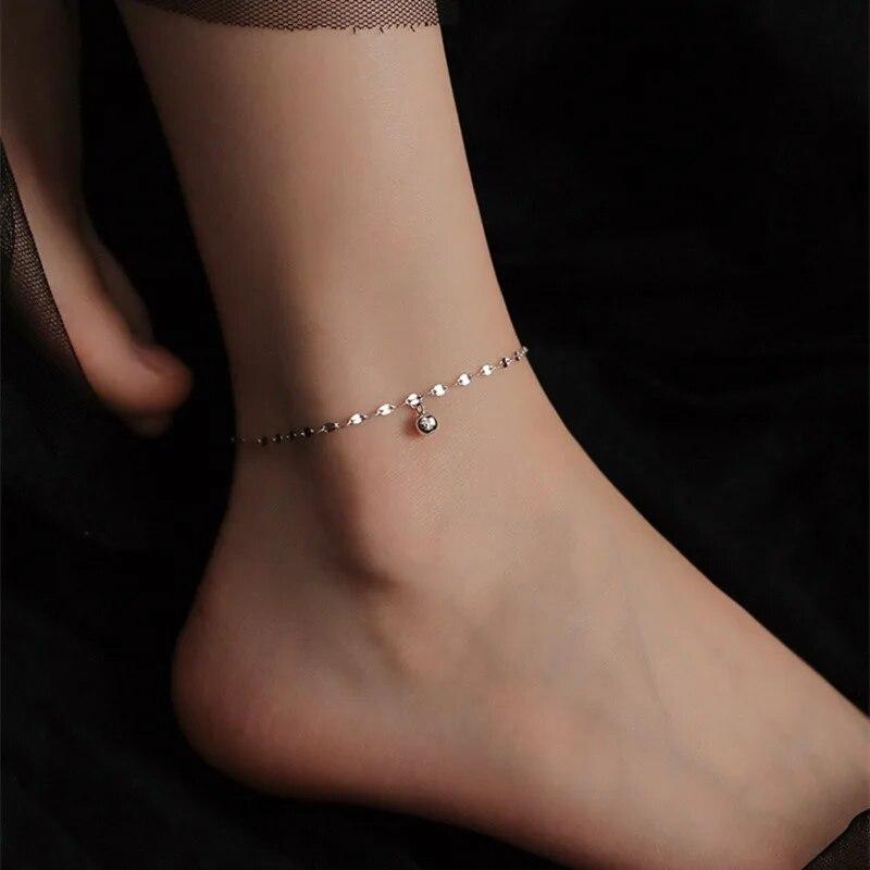 Minimal Beads Anklets For Women Simple Vintage Beach Cuban Feet Chain Ankle Bracelet On Leg Summer Foot Female Jewelry