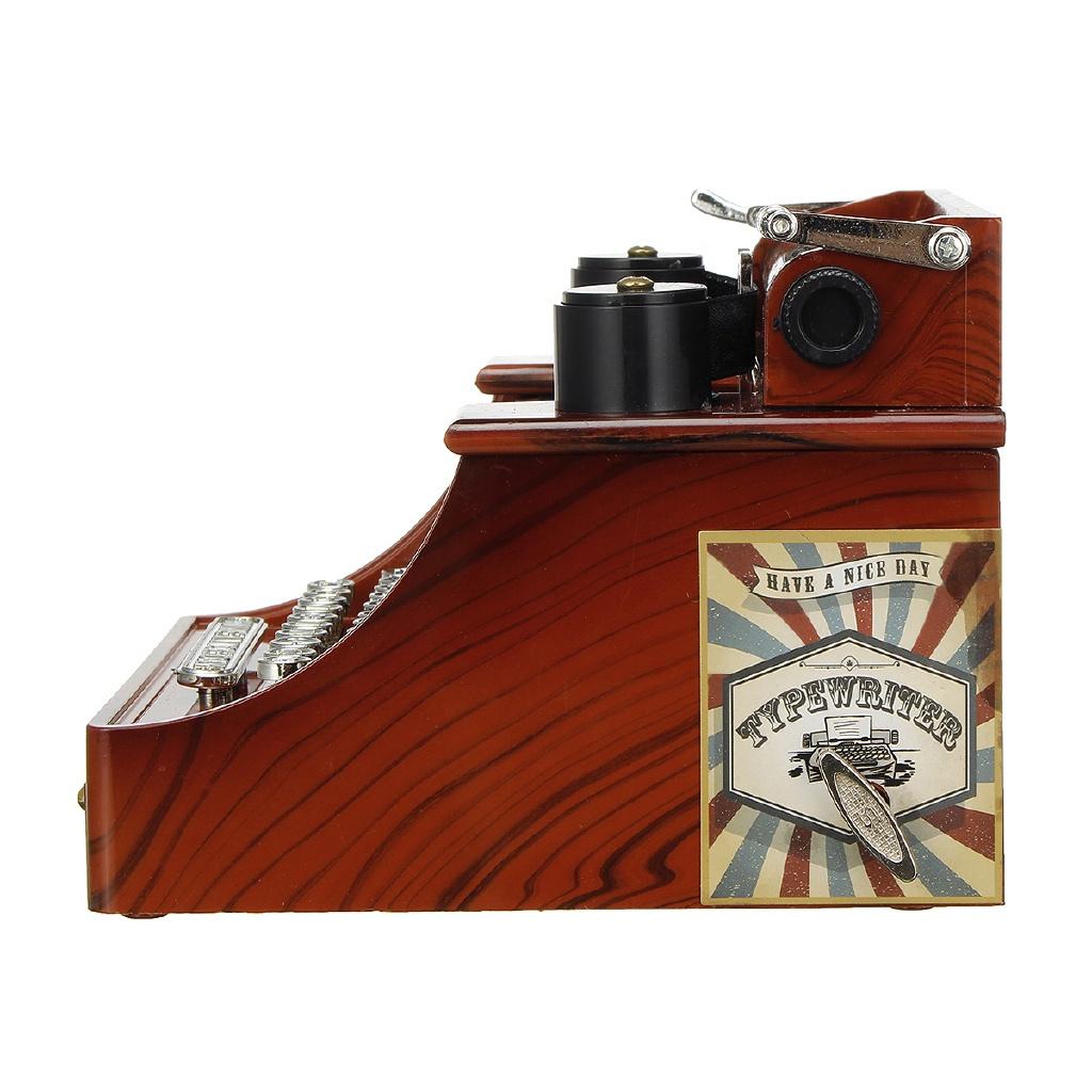 Phonograph Jewelry Music Box Retro Typewriter Rotating Music Box Classic Home Decor Sewing Machine