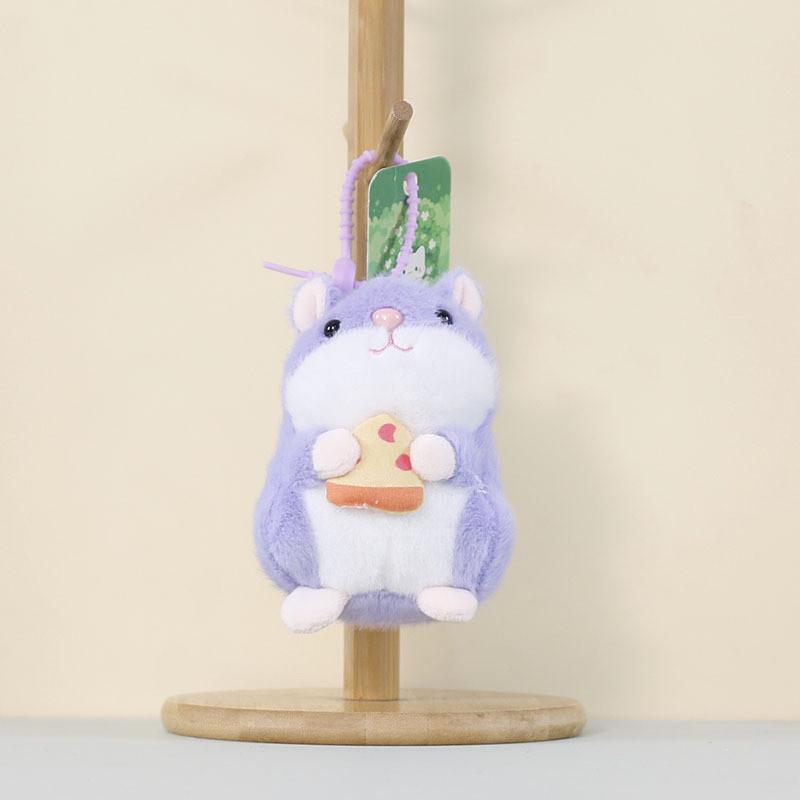 Cute Hamster Plush Keychain With Pp Cotton Filling For School Bags And Accessories