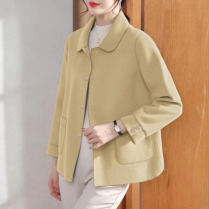 

XUEXI Женское короткое пальто из смесовой шерсти с лацканами, Осень 2025 4XL