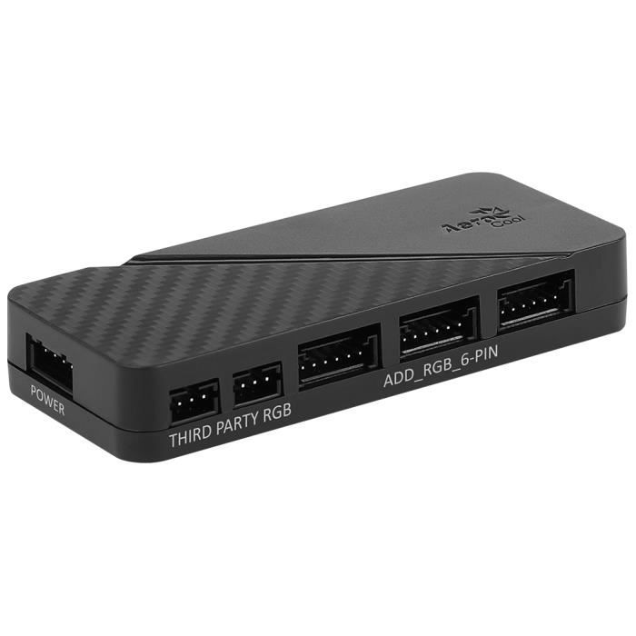 Boîtier PC - AEROCool - H66F - Noir - 6 Ports pour ventilateur - 2 Ports ARGB 5V