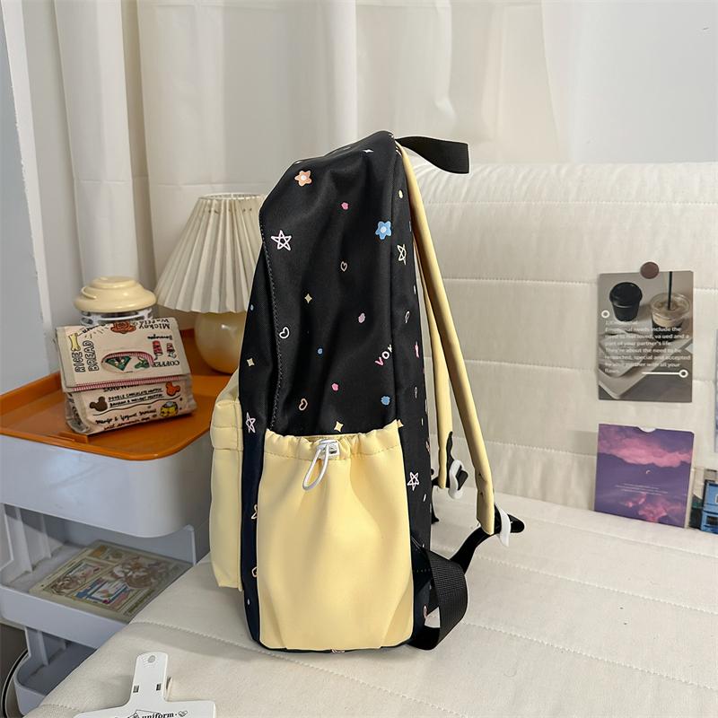 Cartoon Embroidered Student Schoolbag Girls Large Capacity Backpack