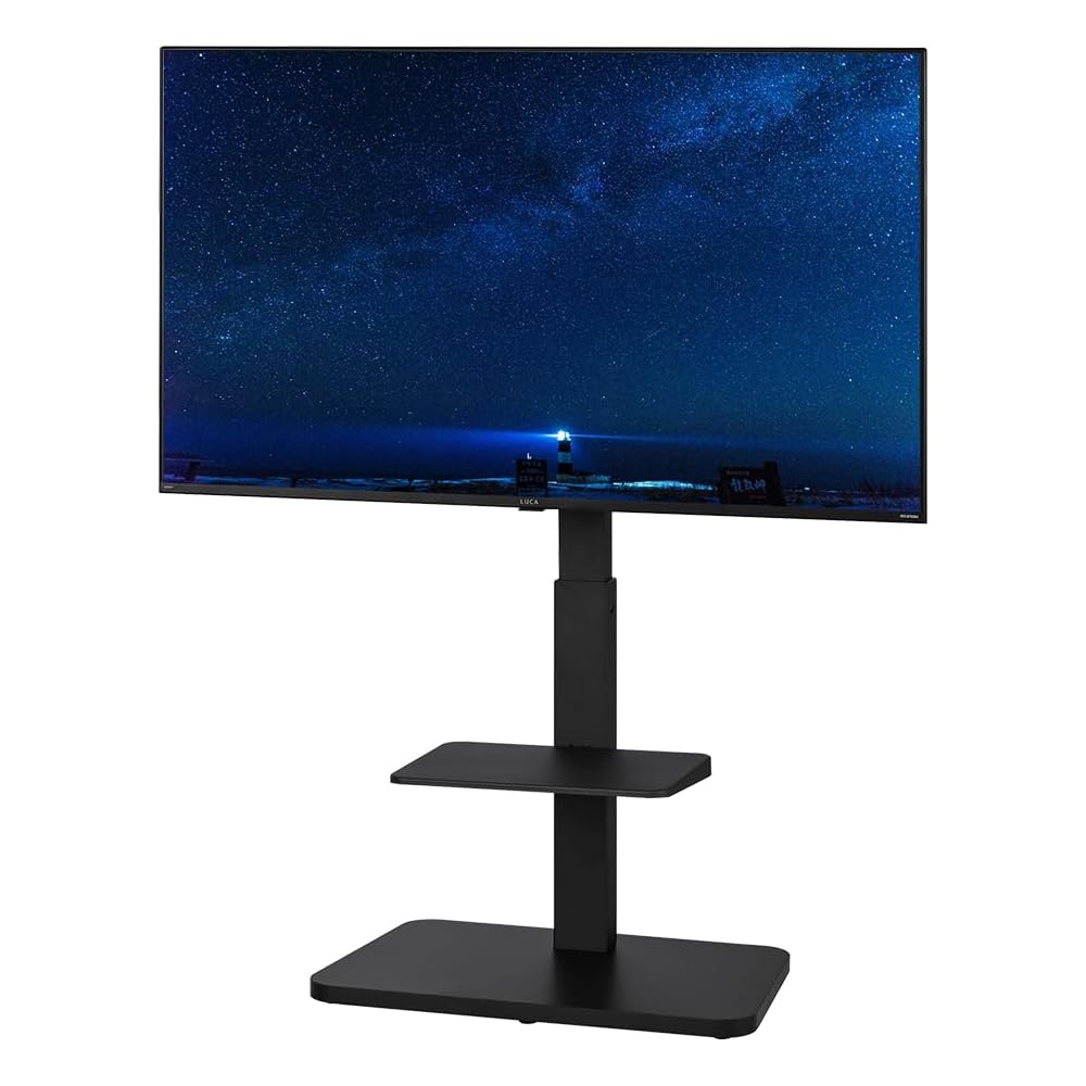 [Up to 55V compatible] Iris Ohyama TV Stand, Wall Mount, High Type, TV Stand, Angle Adjustment, Height Adjustment, UTS-640R Black