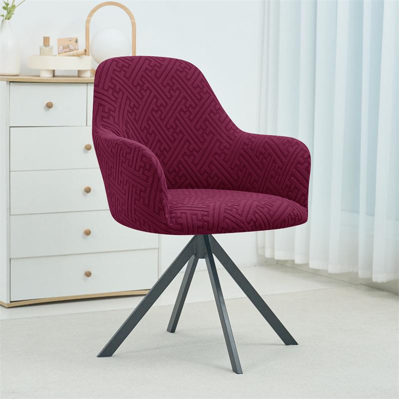 Verdickter Hochlehnen-Stuhlbezug Jacquard Drehstuhlbezug Staubschutz Haushalt Hotel Esszimmerstuhl Stuhlbezug Premium-Gefühl