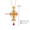 Orthodox Pectoral Cross Necklace Pendant Christian Episcopal Gold Plated Alloy Jesus Icons Gold Sweater Chain Chains
