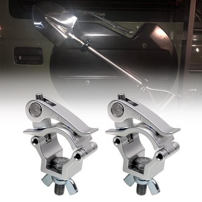 Soporte de pala Crocan de montaje trasero universal fijo 4WD todoterreno Kiload, plateado, juego de 2