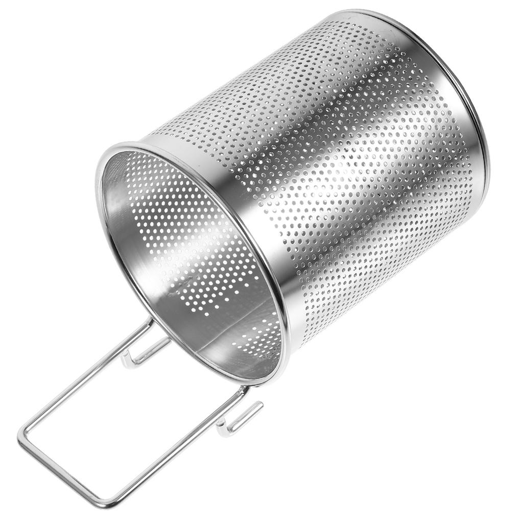 Large Fryer Basket Strainer Hot Pot Hook Slip Through The Net Crisps Hot-pot Stainless Steel