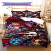 Horror Movie Pattern Bedding Quilt Set Quilt Cover Pillowcase Home Decoration Gift (1 * duvet cover + 2 * pillowcase, without core)