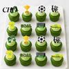 Soccer Cupcake Picks 8 Pcs Cake Topper Decoration, Ball Goal Party Baking Accessories Shoe for Sport Theme Birthday Supplies Football Trophy Inserts