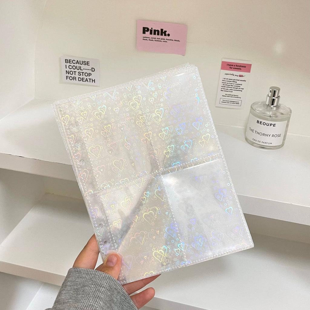 10Pcs Multi-Size Standard A5 Card Binder Refill Pages 6-Hole Single/Double Clear Loose Leaf Sleeves for K-pop Photocards Storage