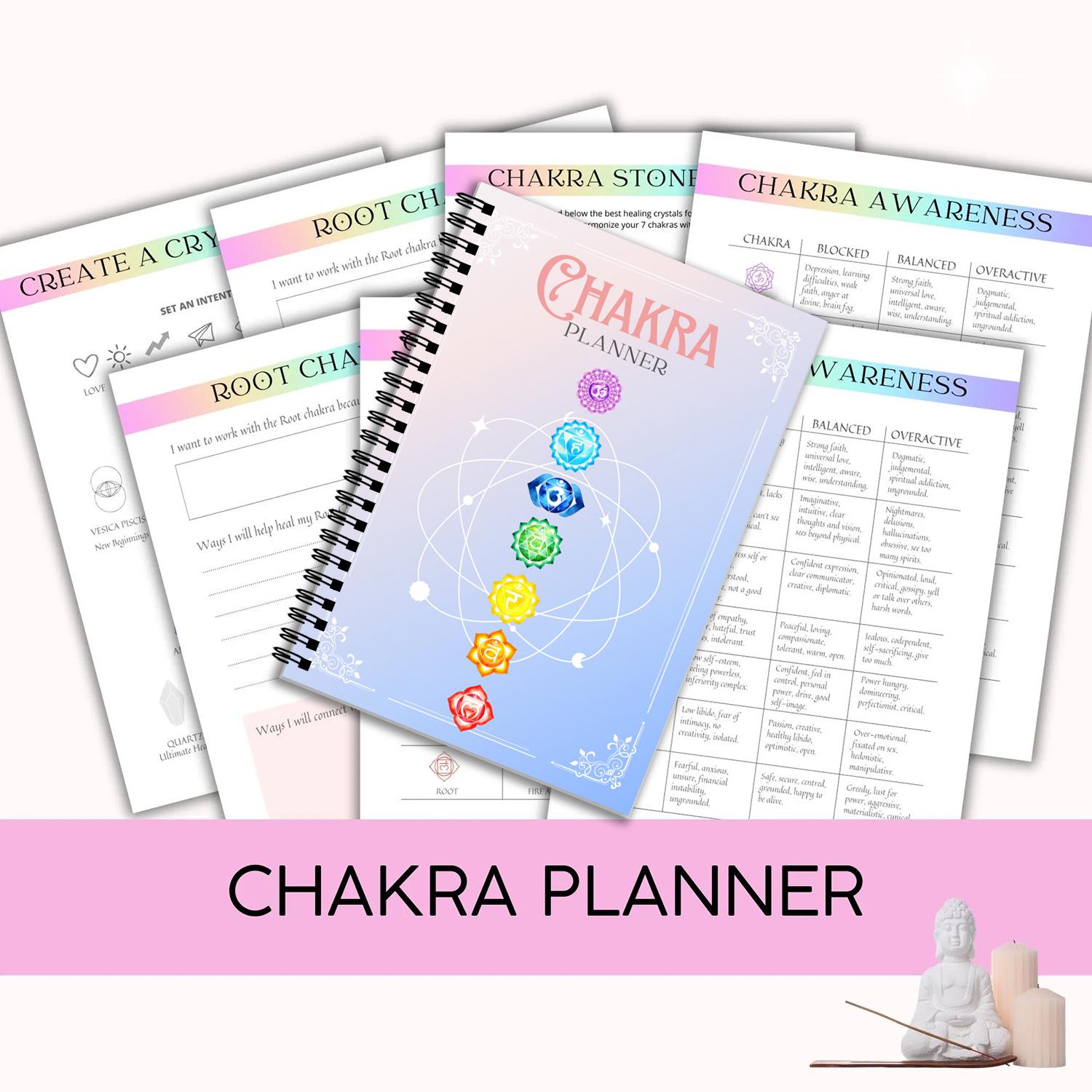 Chakra Planner Spiral Notebook - 40 Pages Meditation Diary Other
