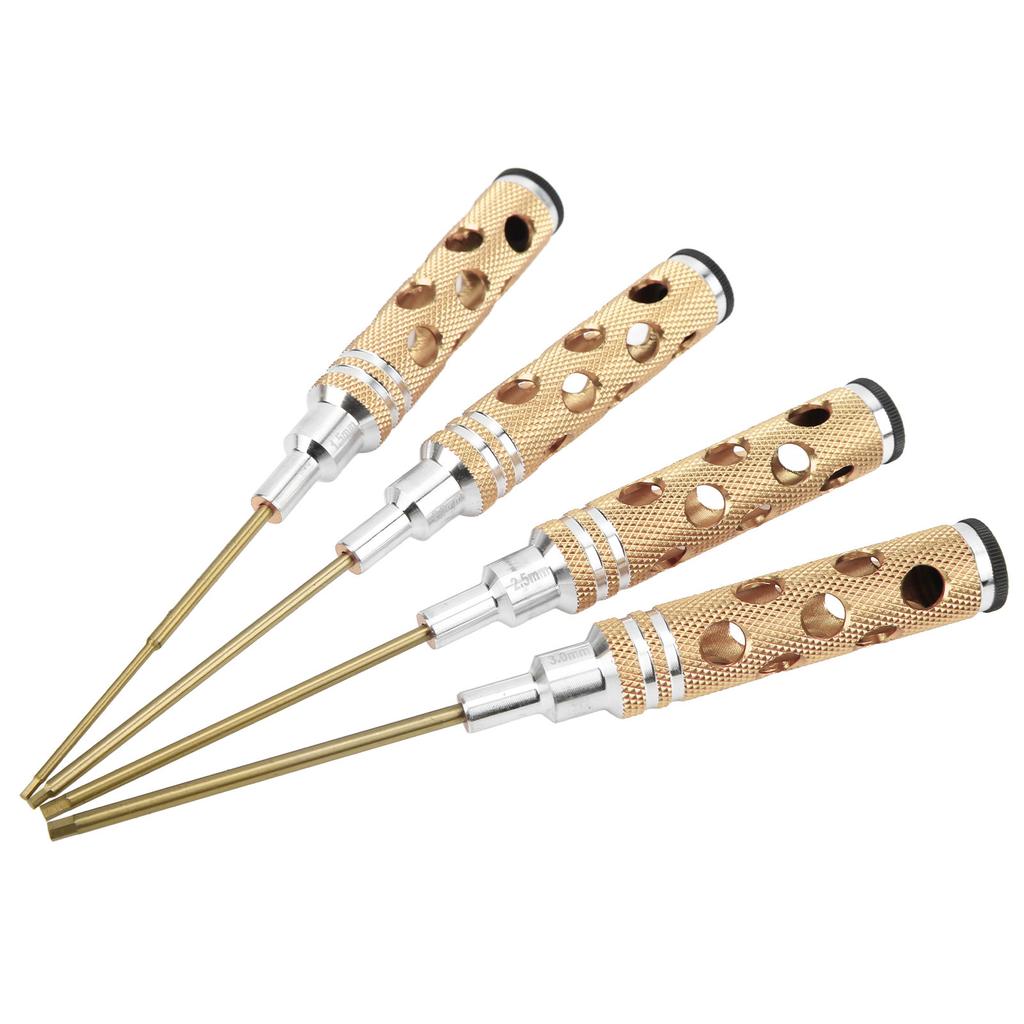 4Pcs Hex Driver Wrench Set 1.5mm 2.0mm 2.5mm 3.0mm RC Hex Socket Screwdriver for RC Model Vehicle Boat