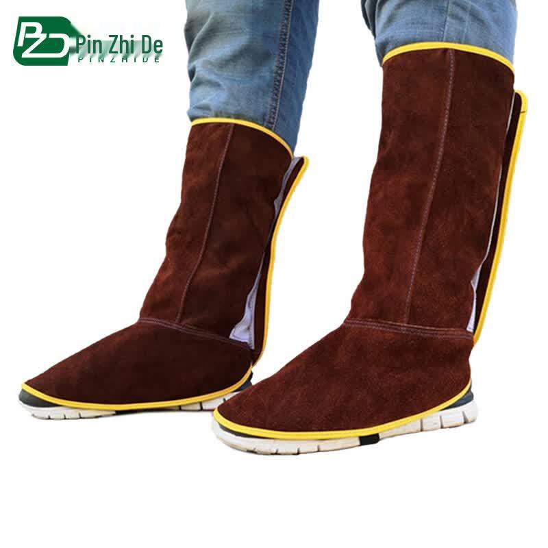 PZDE Cowhide Welding Leg and Foot Protective Spats