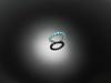 Wooing 4-Prong 3Mm Silver Compass Layering Ring Aqua Blue Stone