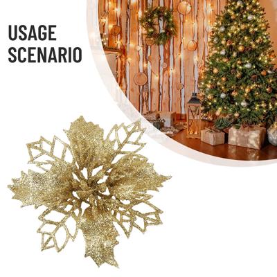 9cm Celebração de Natal/ Flor Oca Decoração Pendente para Árvore de Natal Novo