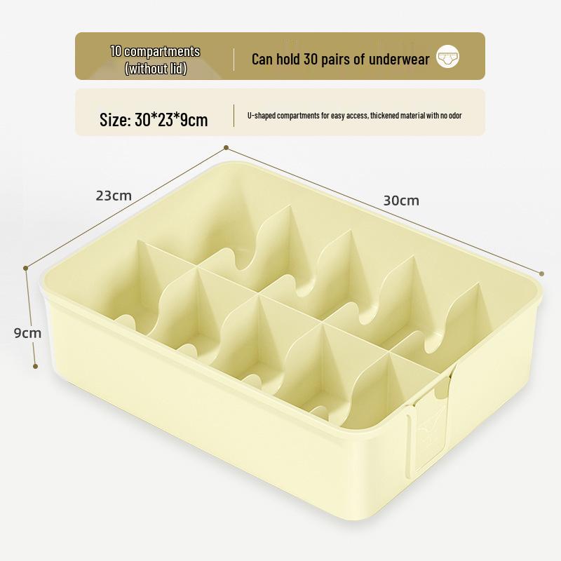 3-in-1 Dustproof Plastic Drawer Organizer for Socks and Underwear