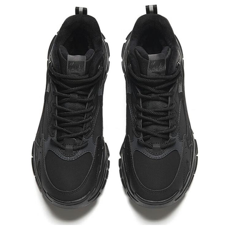 Anta Comfortable Fashionable Non-Slip Wear-Resistant Mid-Top Casual Shoes Women Casual Shoes Black Gray 122348984-1