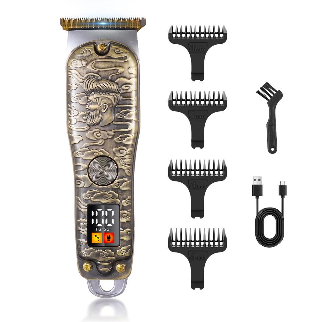 Hatteker Hair Clipper Men‘s Beard Trimmer Professional Cordless Rechargeable Hair Cutter Kit Barber Shop Strong Power