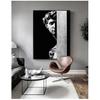 Posters Print Pictures for Living Room Home Decor Vintage David Figure Sculpture Black and White Canvas Paintings Wall Art