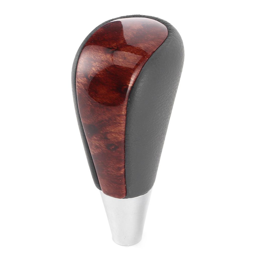 Gear Shift Knob Auto Car Modified Accessory Fit for Lexus ES240 250 300 350 2005 2014(Gray Leather Peach Wood )