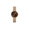 [Official Shop/2-Year Warranty/Authentic Import] Daniel Wellington DW Women's Petite Amber 32mm Watch, Stylish Rose Gold and Brown Watch, Popular, Cut