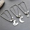 3pcs Zinc Alloy Adjustable Bracelets Gift for Best Friend Sisters Featuring Heart Shape Representing Big Middle Little Sis Love Theme