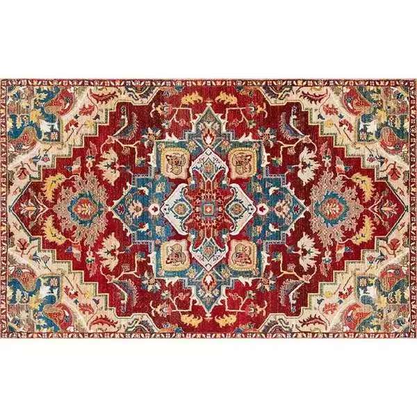 Vintage Living Room Carpet Ethnic Style Bedroom Bedside Carpet Persian Coffee Table Mat