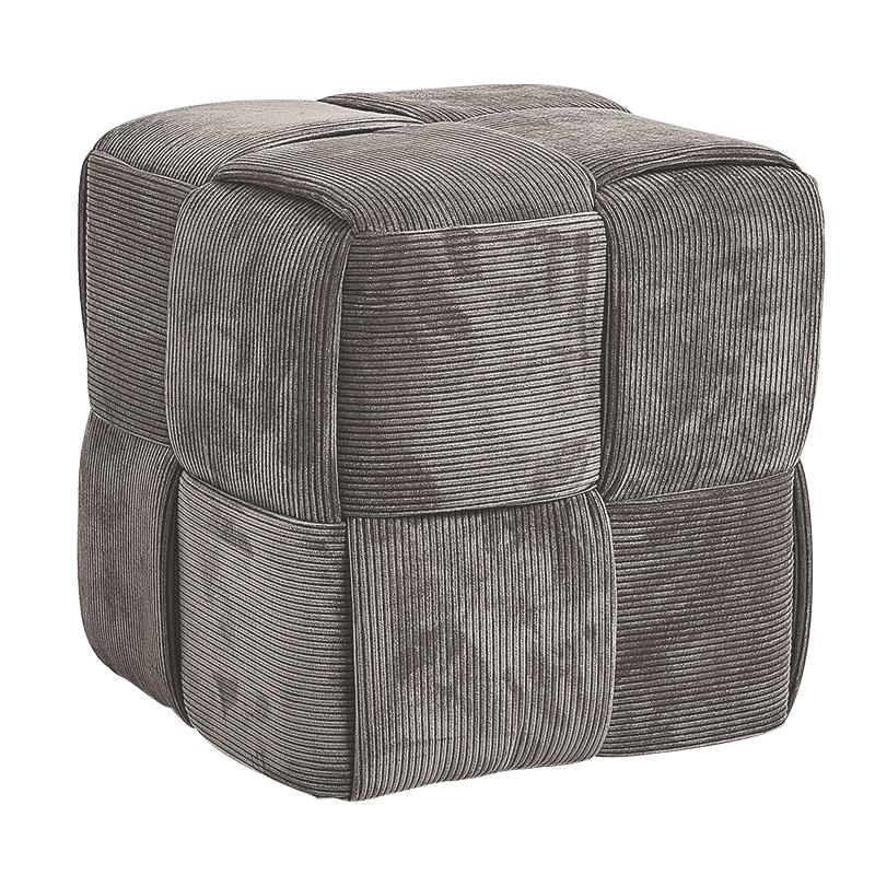 Corduroy Breathable Low Stool  Creative Sofa Footrest for Living Room Minimalist Footstool  Stable Entryway Shoe Bench