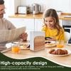 Wooden Upright Napkin Holder Decorative Vertical Paper Napkin Dispenser Ergonomic Standing Tissue Storage Dispenser for Dining