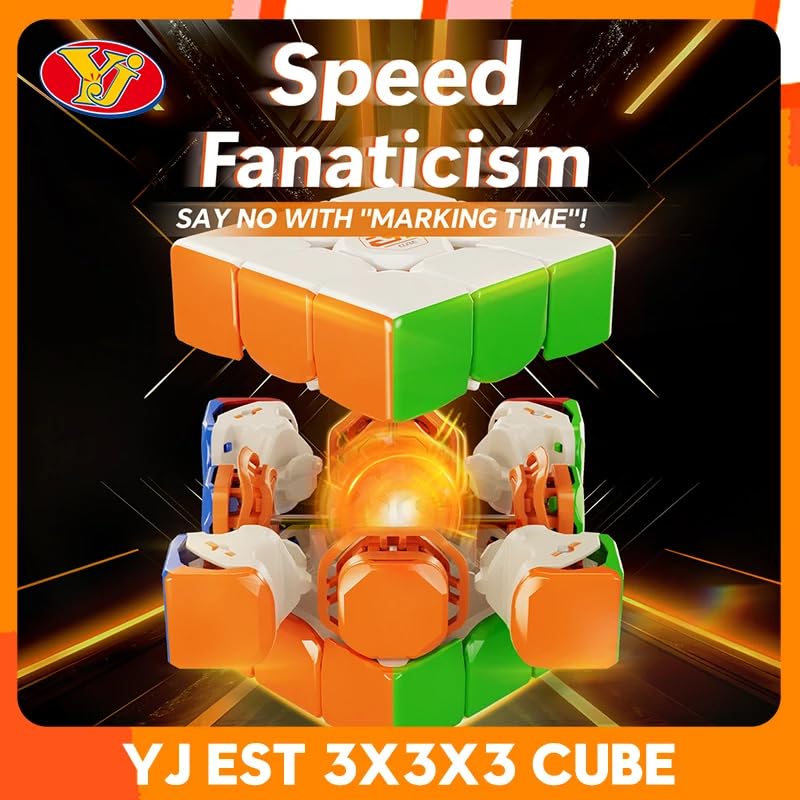 YJ MGC EST 3x3 [Pouch Included/Authentic] Magnetic 3x3 Cube, Stickerless, Competition-Ready 3D Puzzle