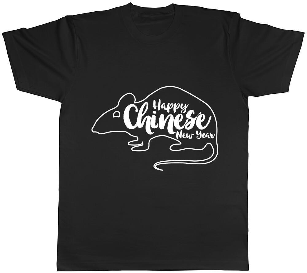 Happy Chinese New Year Rat Unisexs Unisexs Ladies TShirt Tee
