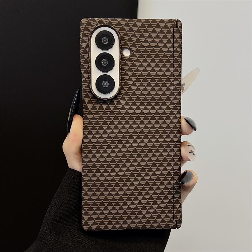 Coque de téléphone magnétique de luxe en fibre de carbone Kevlar pour Samsung Z Fold 7 et Huawei X6 X5 Magic V5 ou Vivo Fold 5 3 Pro Coque arrière For ViVo Fold 3 Pro