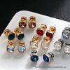 Miki Light Luxury Crystal Stud Earrings: Elegant Women's Niche Design for Fashion