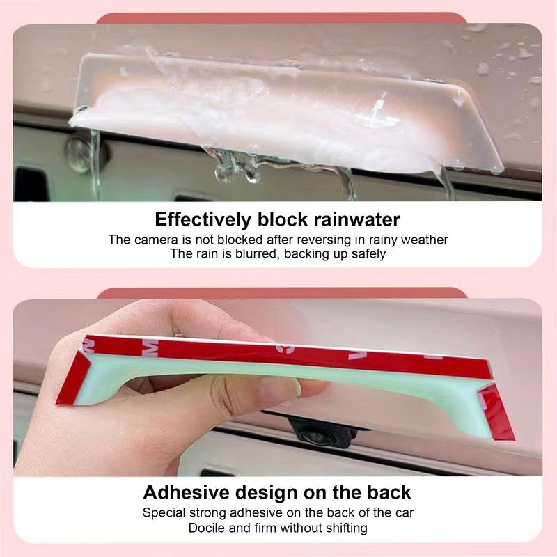 Car Reverse Camera Rain Shield Car Reversing Mirror Camera Rain Shade Cover Rainproof Waterproof Shield Car Exterior Accessories