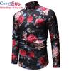 Cozy Up Shirt Men New Fashion Personality Print Long Sleeve Shirts Mens Casual Plus Size Flower Beach Hawaiian Shirt